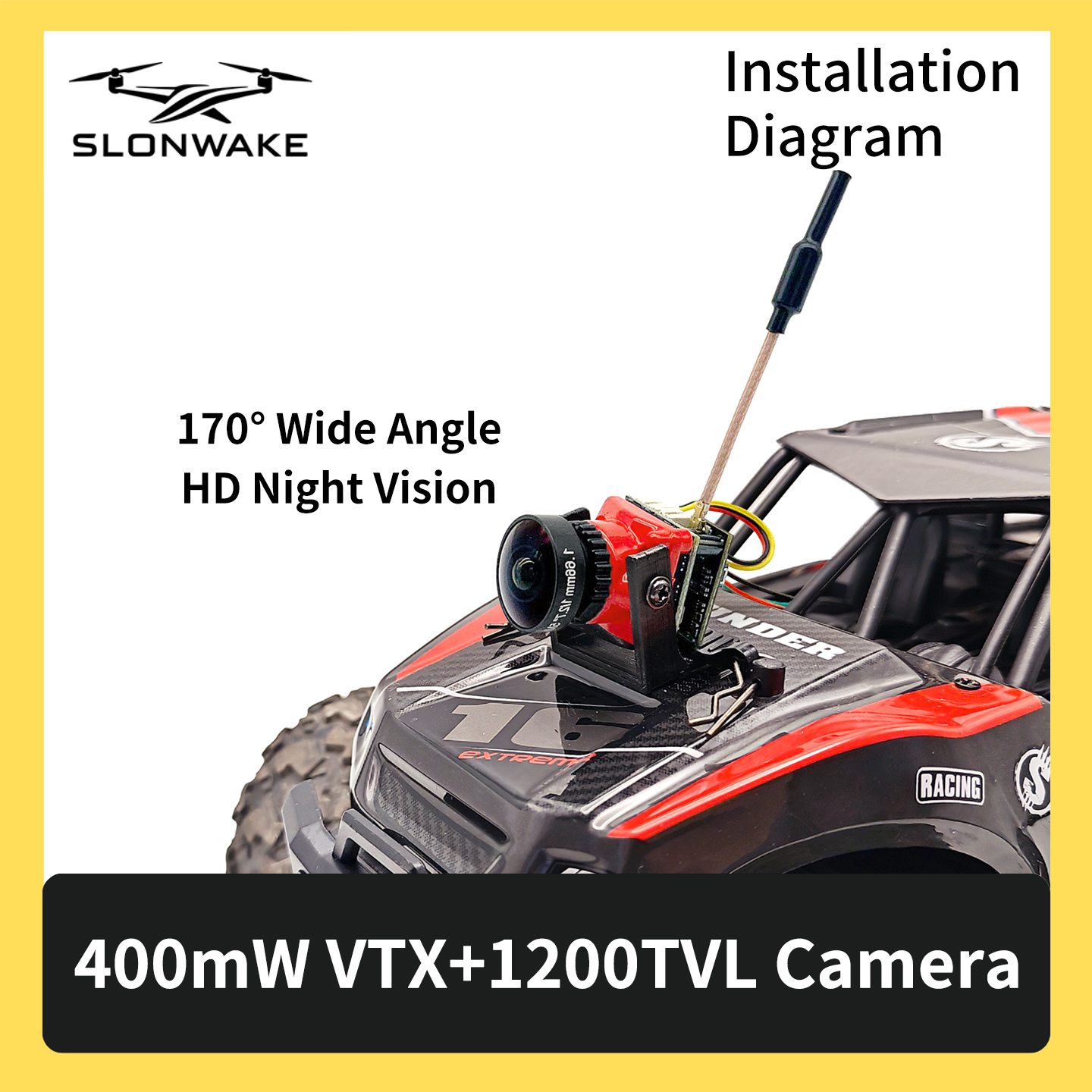 SLONWAKE 5.8G 48CH FPV 400mw V - Drone Racing Receiver review and price