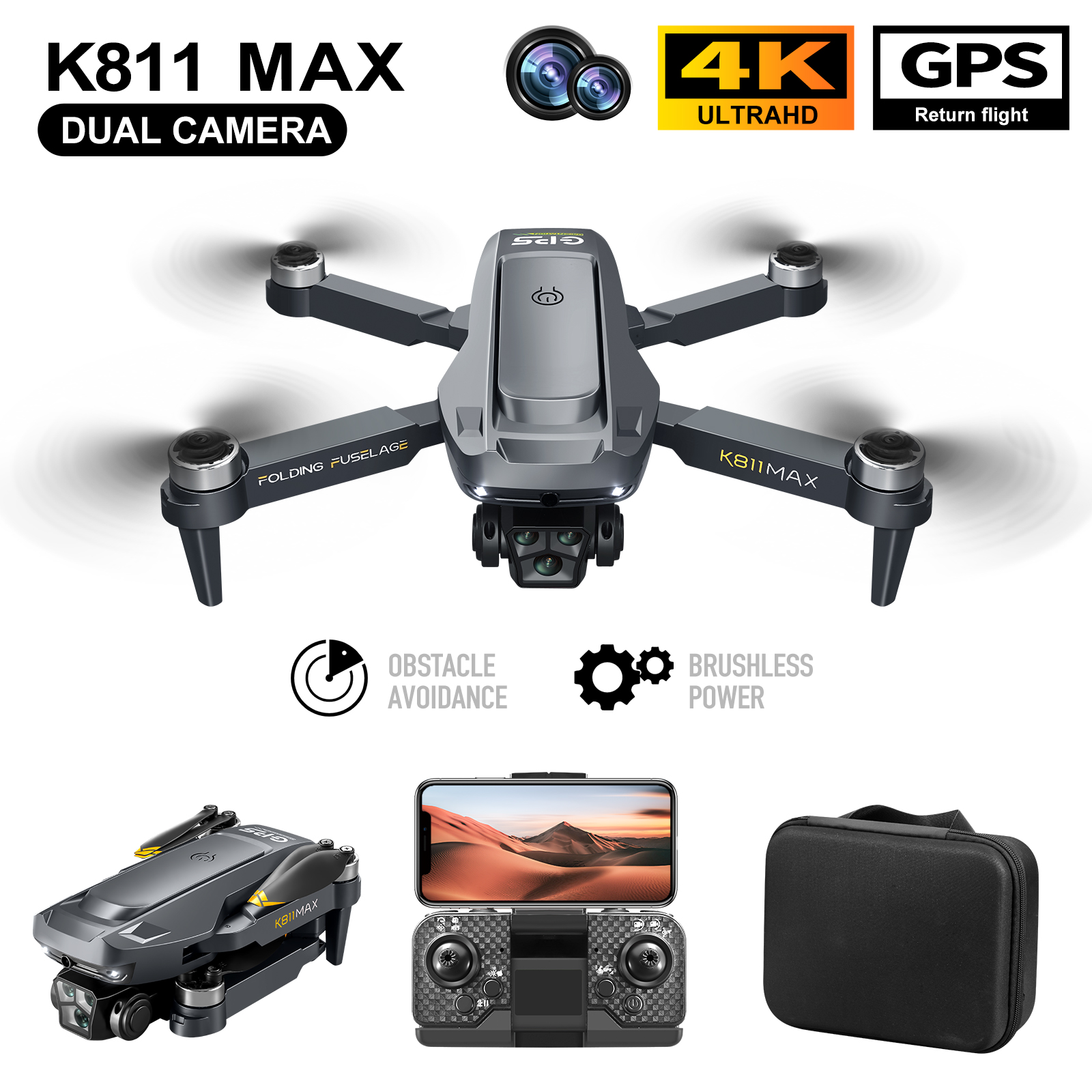K811MAX Quadcopter Drone: Brus - Drone Racing Camera review and price