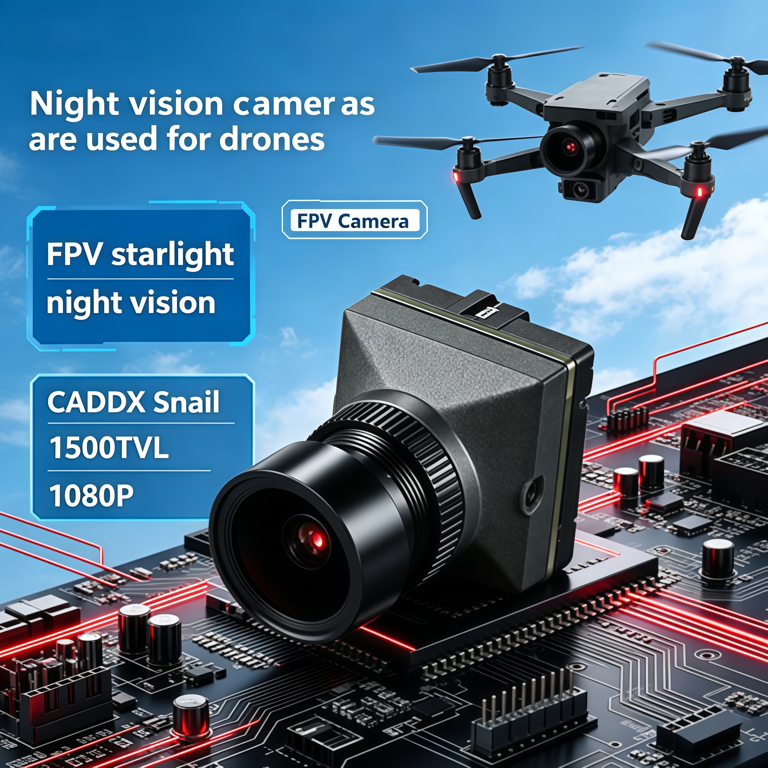 1500TVL HD CADDX Snail FPV Cam - Drone Racing Camera review and price