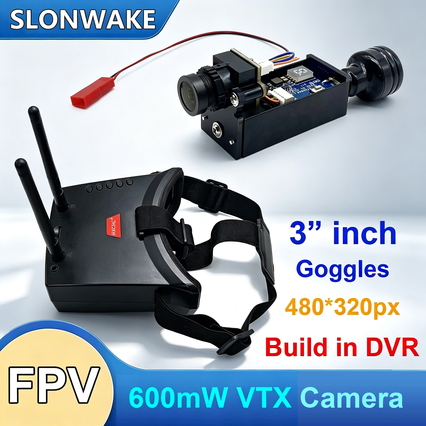 5.8G 56CH Dual Antennas FPV Go - Drone Racing Goggles review and price